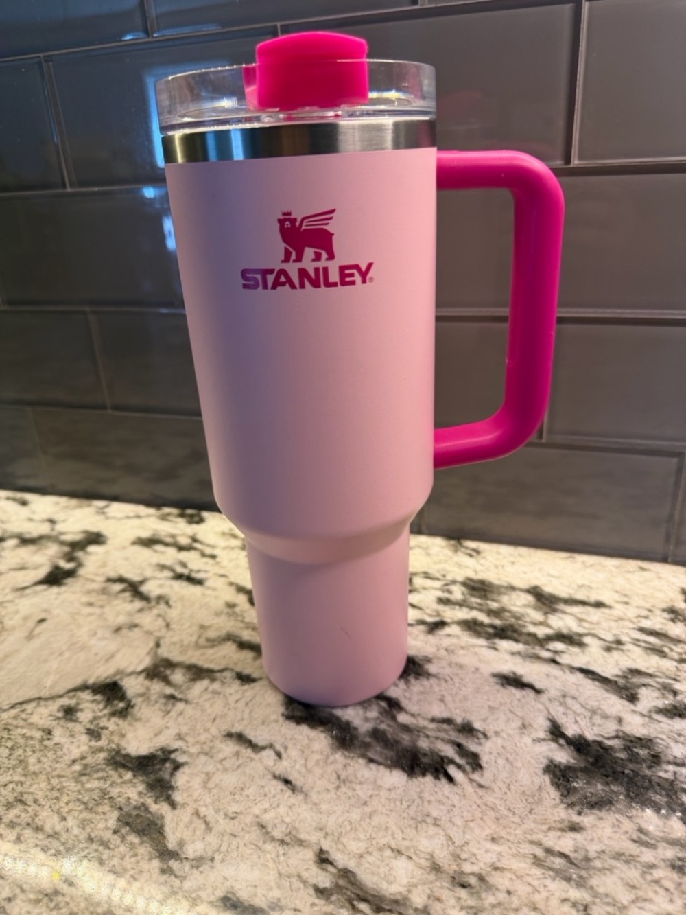 Stanley Two-Tone Pink Insulated Tumbler with Handle